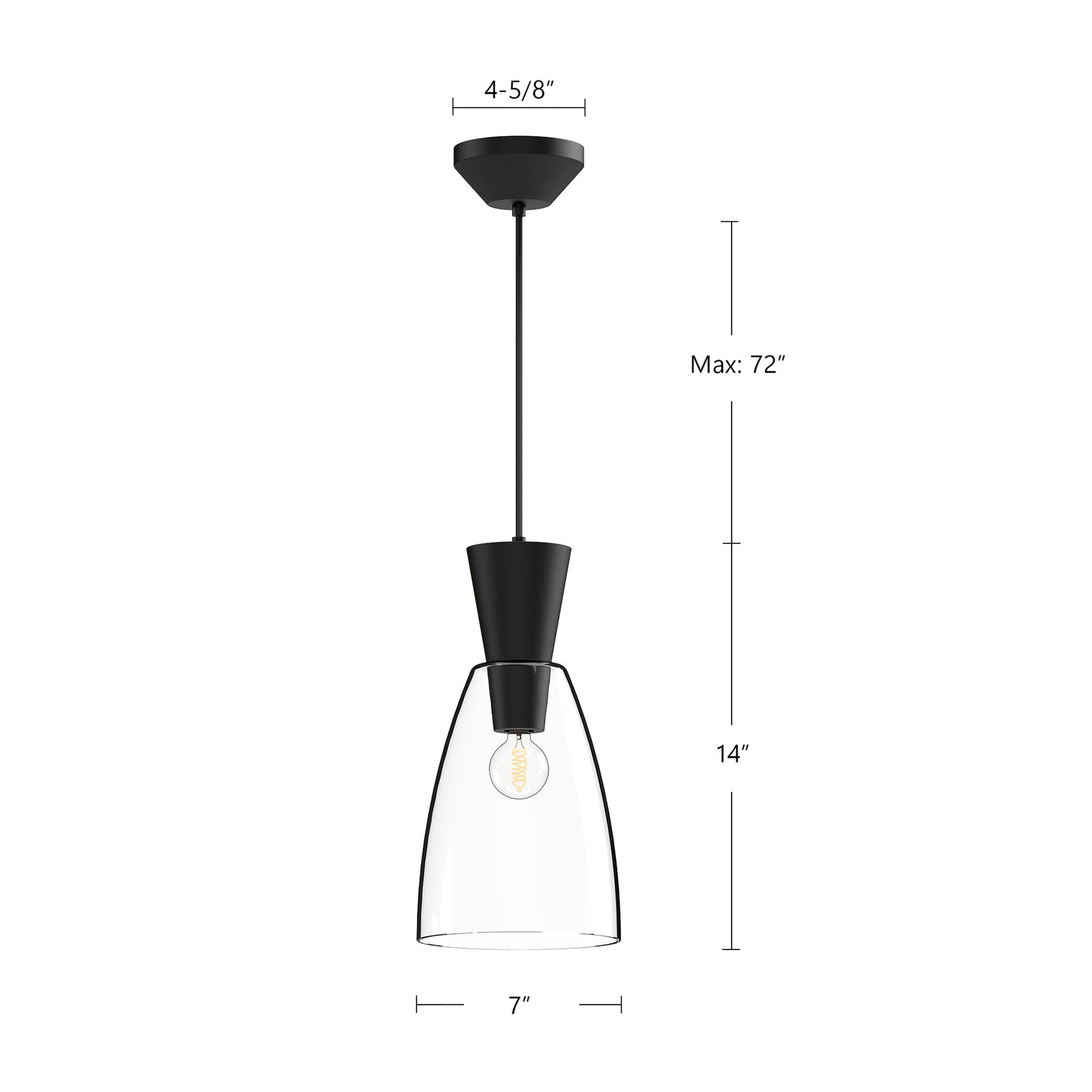 Arlo 7-in Brushed Gold/Clear Glass 1 Light Pendant