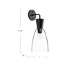 Arlo 7-in Clear Glass/Matte Black 1 Light Wall/Vanity