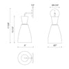 Arlo 7-in Clear Glass/Matte Black 1 Light Wall/Vanity