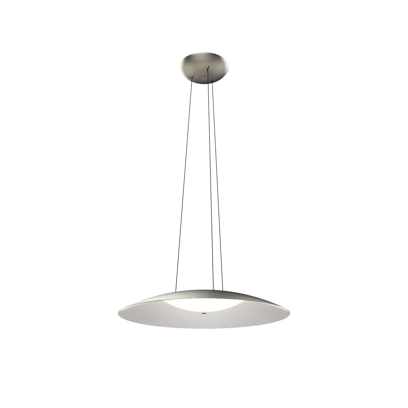 Aero 25" Pendant - Satin Nickel w/White Interior