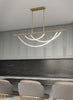 Aryas 48-in Vintage Brass LED Linear Pendant