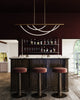 Aryas 48-in Vintage Brass LED Linear Pendant