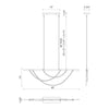Aryas 48-in Urban Bronze LED Linear Pendant