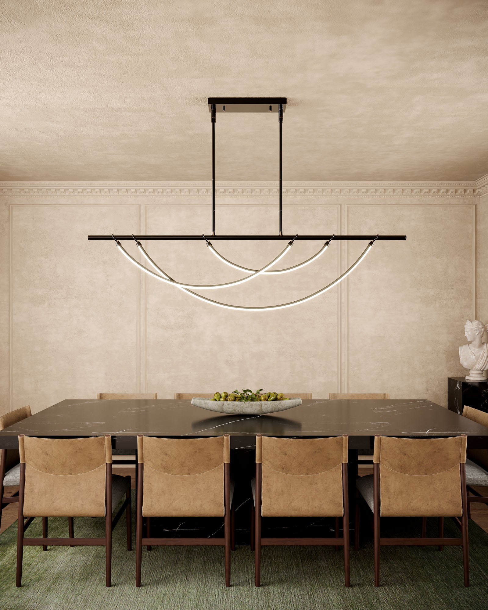 Aryas 60-in Urban Bronze LED Linear Pendant