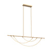 Aryas 60-in Vintage Brass LED Linear Pendant