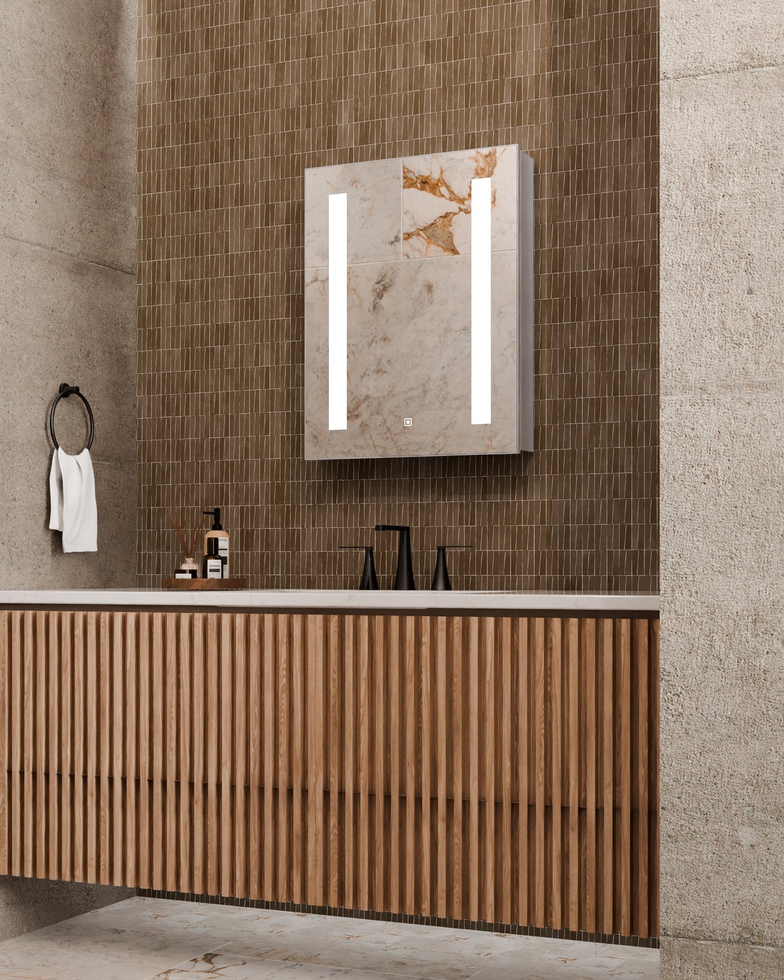 Ascension with Touch Dimming™ 23.25 x 30 x 4.65 LED Lighted Mirror — View 5