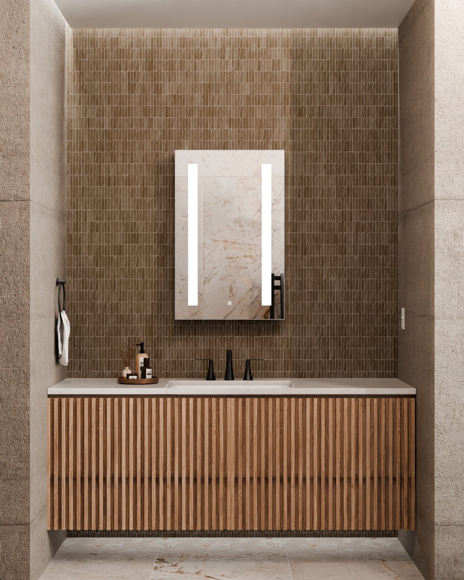 Ascension with Touch Dimming™ 23.25 x 36 x 4.65 LED Lighted Mirror — View 3