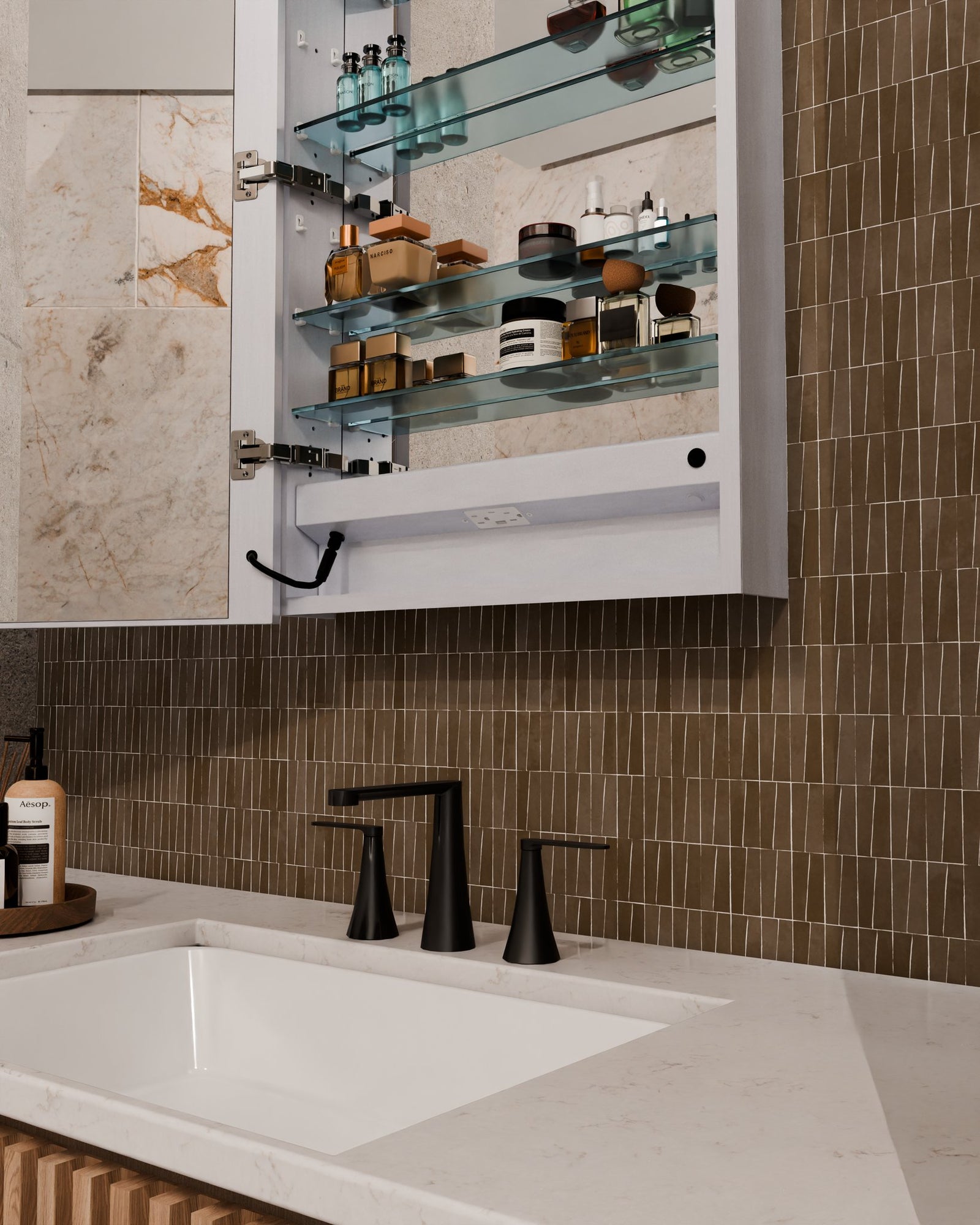 Ascension with Touch Dimming™ 23.25 x 36 x 4.65 LED Lighted Mirror — View 4