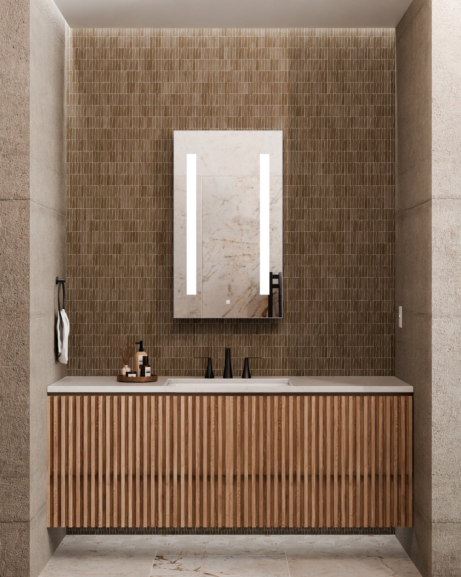Ascension with Touch Dimming™ 23.25 x 40 x 4.65 LED Lighted Mirror — View 3