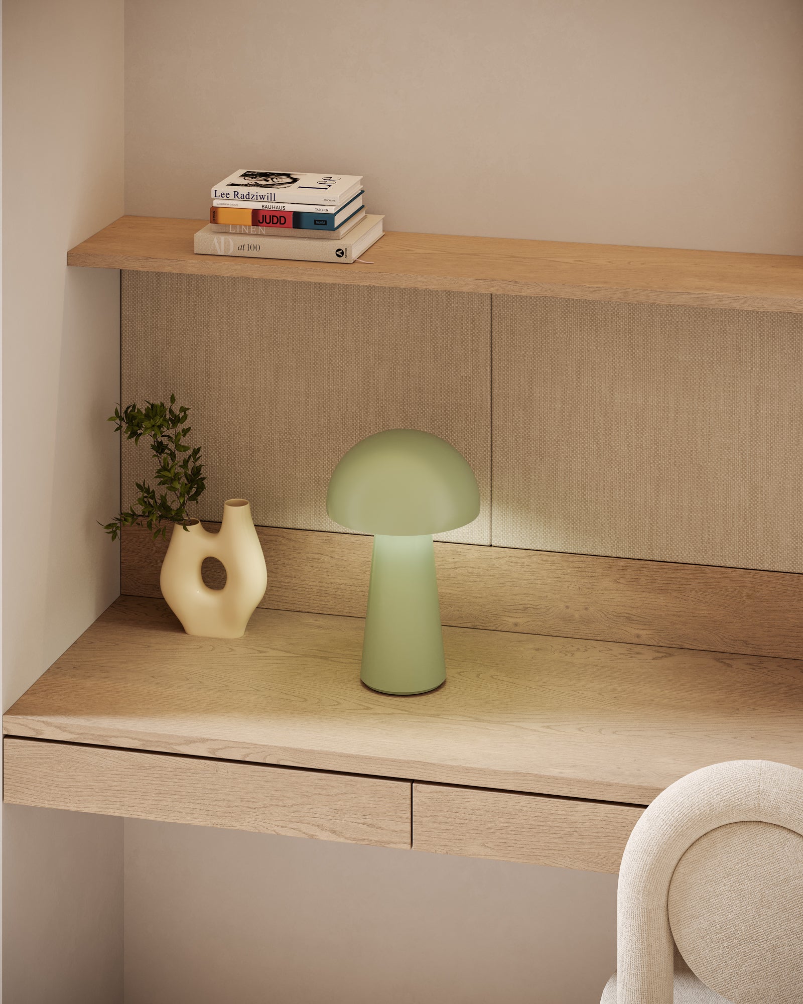 Asher 5-in Sage Green LED Table Lamp