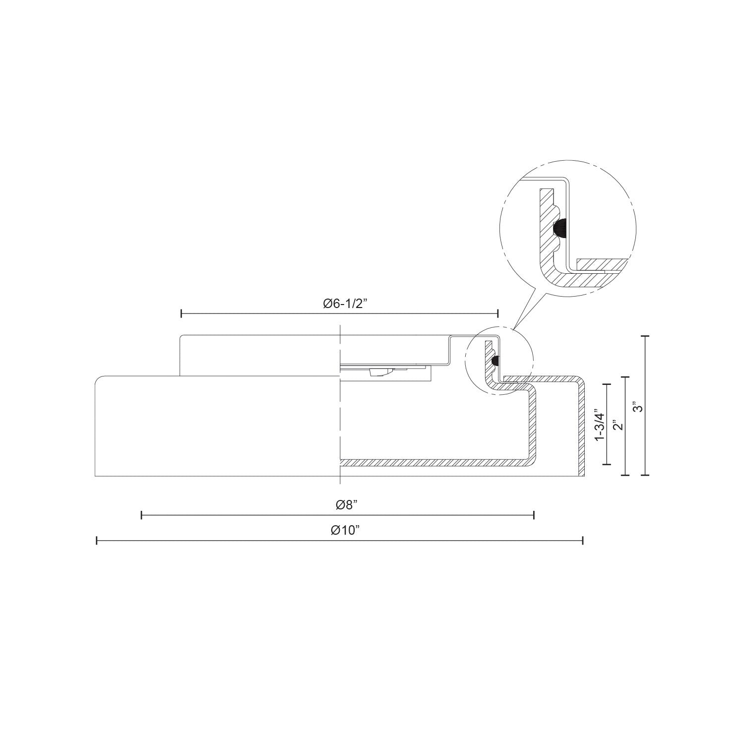 Aston 10-in Clear LED Flush Mount