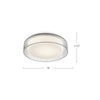 Aston 14-in Clear LED Flush Mount