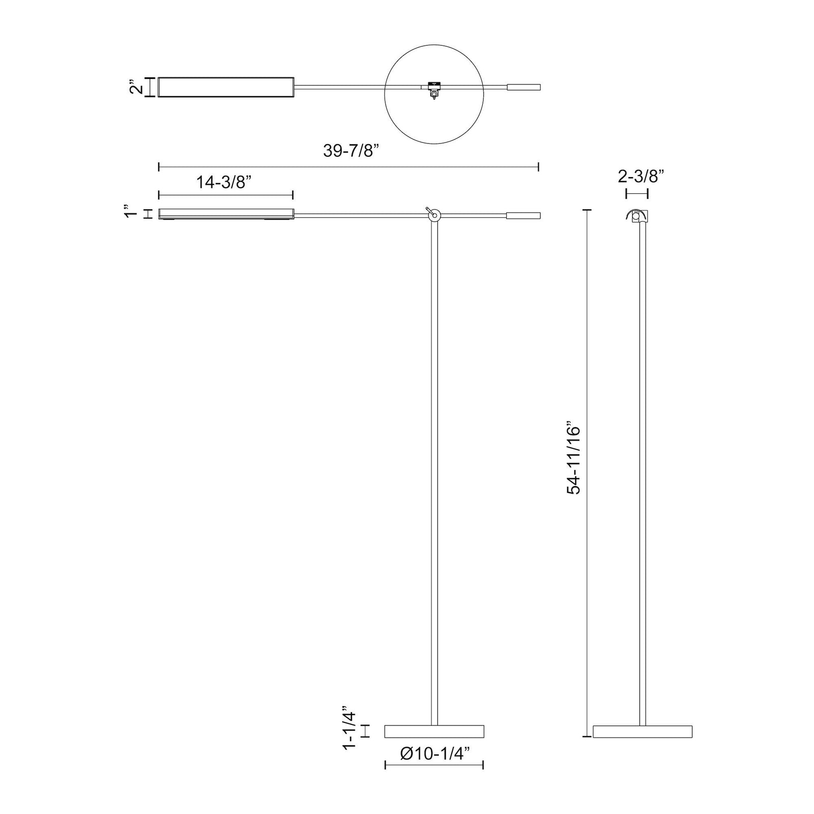 Astrid 55-in Metal Shade/Urban Bronze LED Floor Lamp