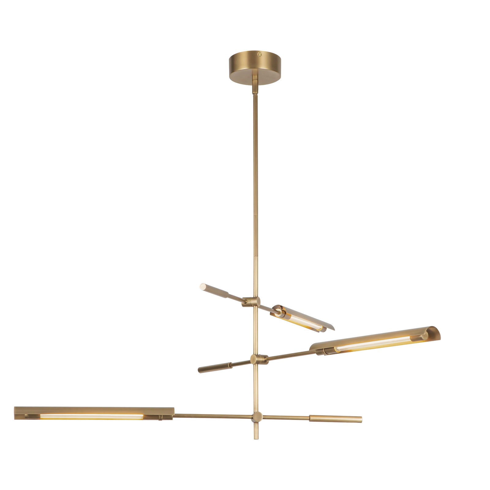 Astrid 44-in Metal Shade/Vintage Brass LED Multi Pendant