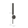 Astrid 25-in Metal Shade/Vintage Brass LED Wall/Vanity