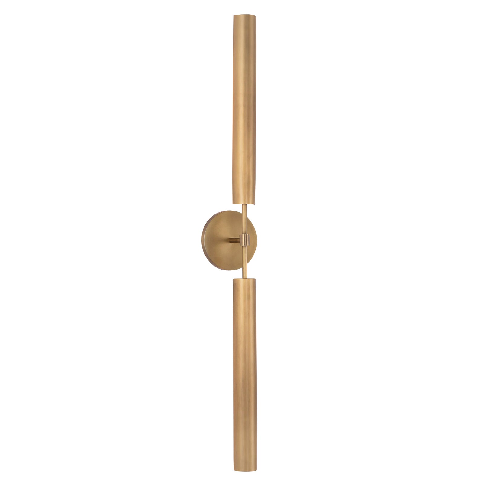 Astrid 35-in Metal Shade/Vintage Brass LED Wall/Vanity