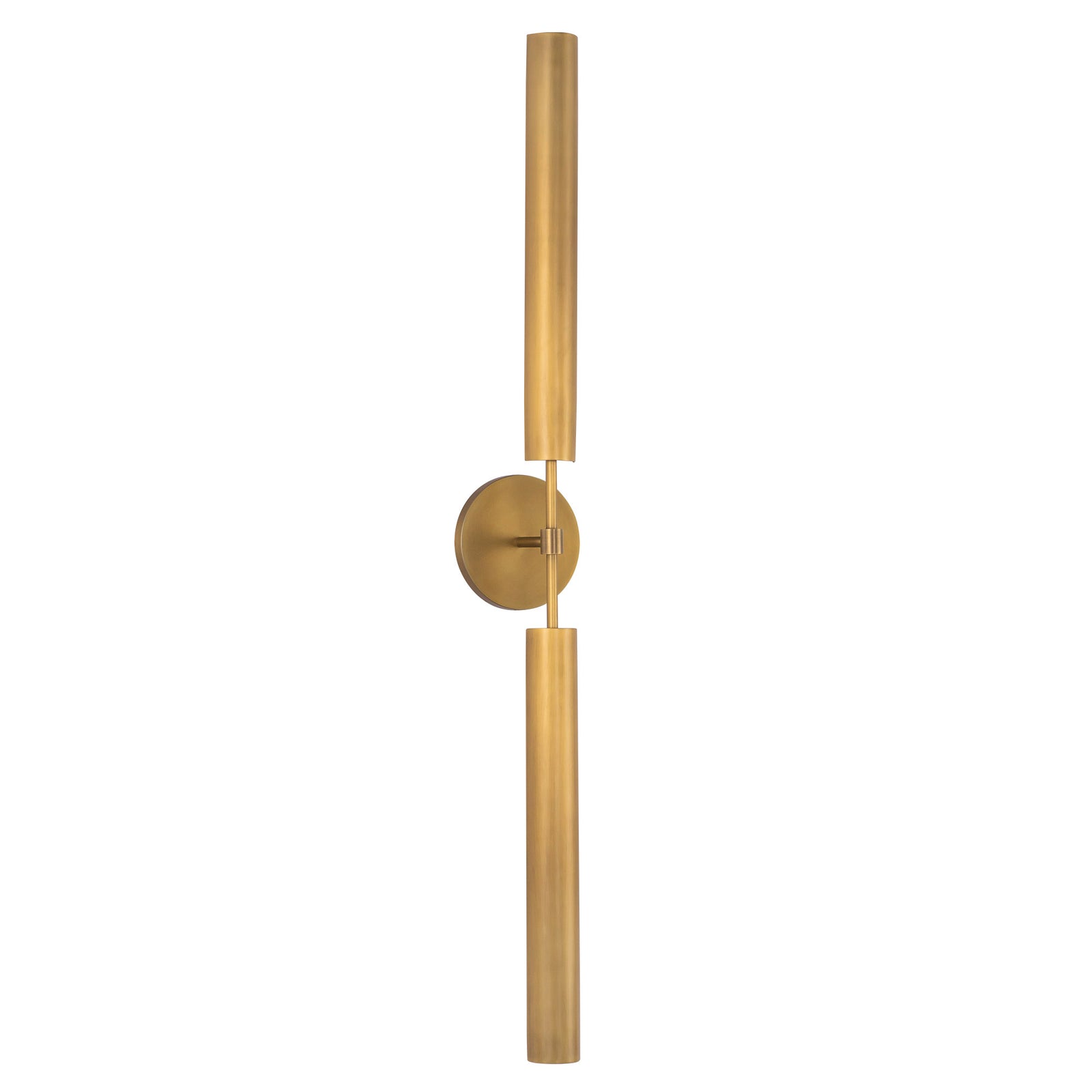 Astrid 35-in Metal Shade/Vintage Brass LED Wall/Vanity