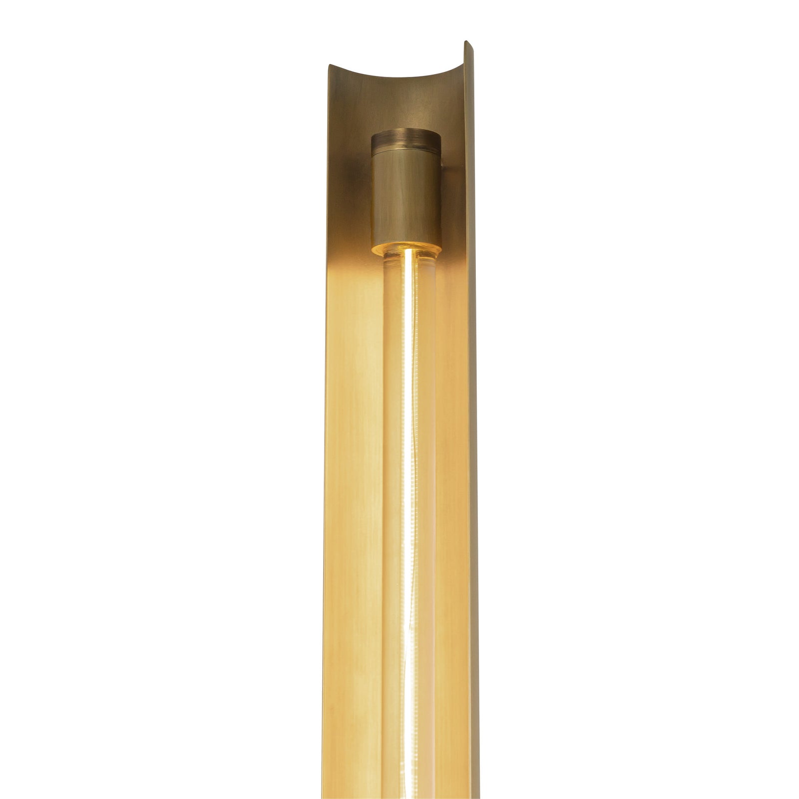 Astrid 35-in Metal Shade/Vintage Brass LED Wall/Vanity