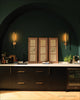 Astrid 35-in Metal Shade/Vintage Brass LED Wall/Vanity