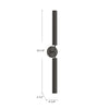 Astrid 35-in Metal Shade/Urban Bronze LED Wall/Vanity