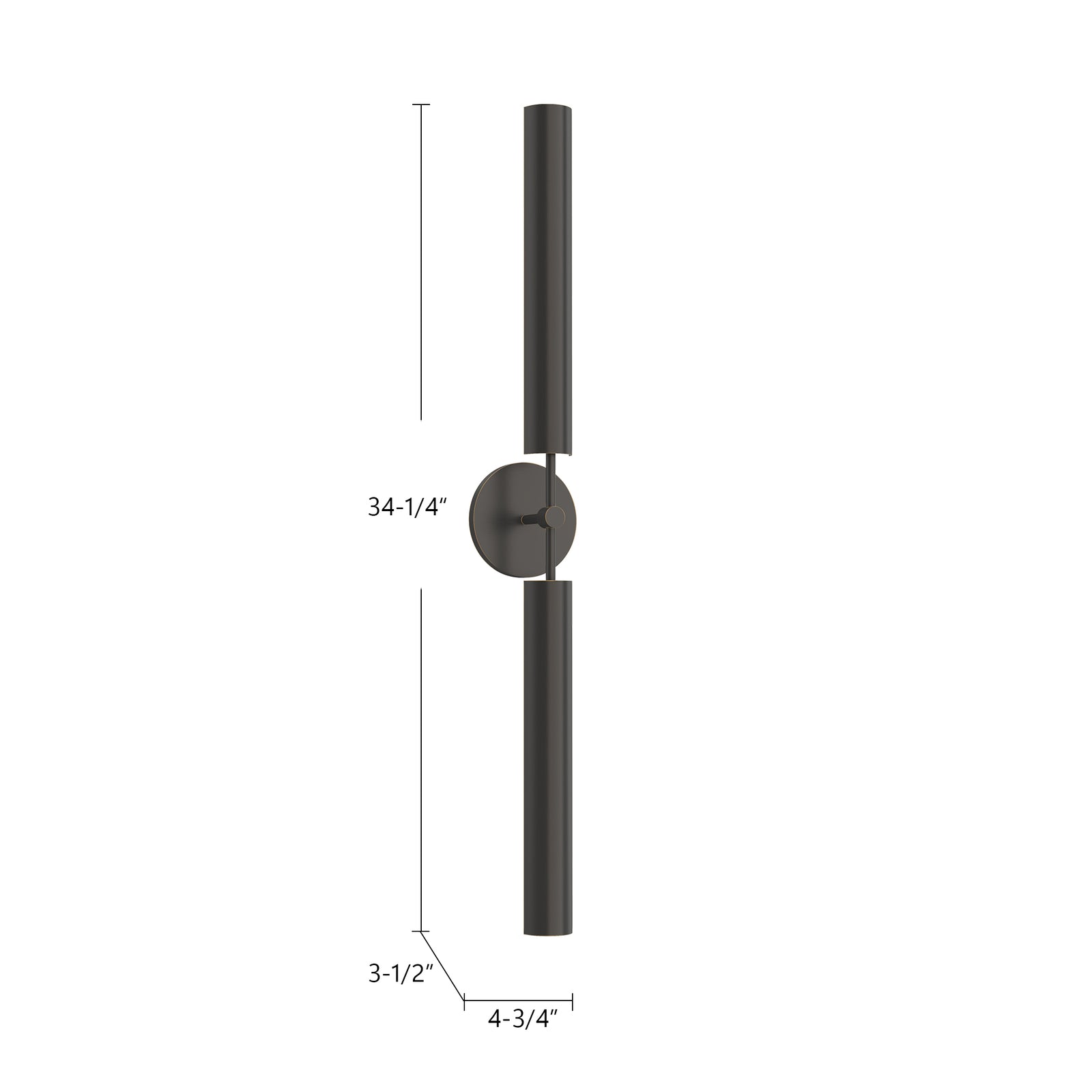 Astrid 35-in Metal Shade/Urban Bronze LED Wall/Vanity