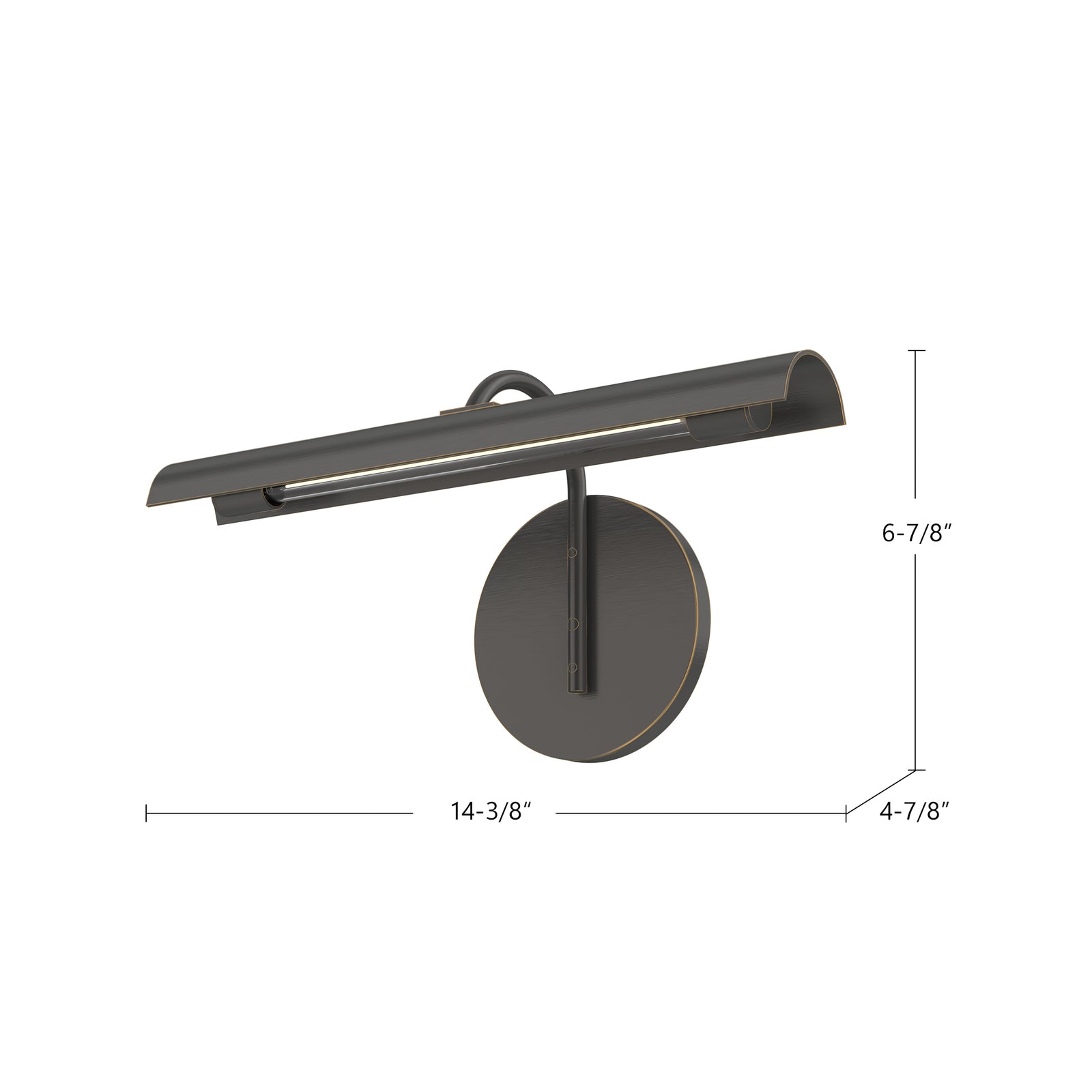 Astrid 14-in Metal Shade/Urban Bronze LED Wall/Vanity