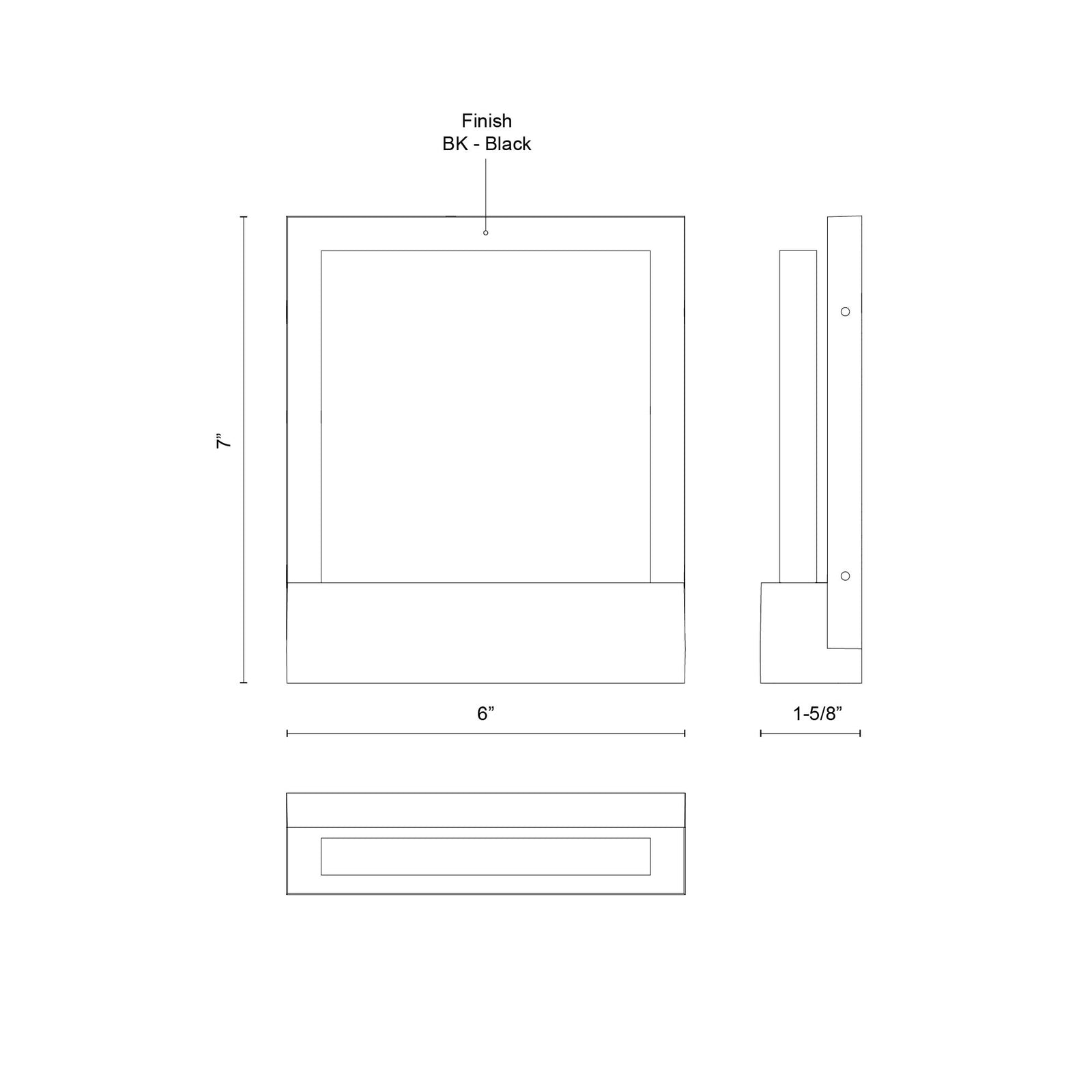 Guide 7-in Black LED All terior Wall