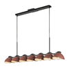Atlas 42-in Black/Burgundy Socket Linear Pendant
