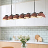 Atlas 42-in Black/Burgundy Socket Linear Pendant