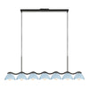 Atlas 42-in Black/Cerulean Socket Linear Pendant