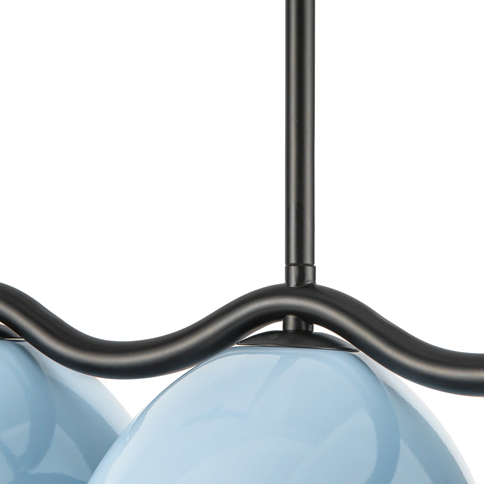 Atlas 42-in Black/Cerulean Socket Linear Pendant