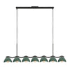 Atlas 42-in Black/Pine Green Socket Linear Pendant