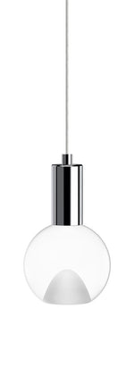 Globe Small 3" Clear Acrylic Single Pendant - Polished Chrome Socket