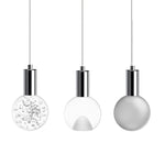 Globe Small 3" Frosted Acrylic Single Pendant - Polished Chrome Socket