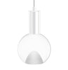 Globe Small 3" Clear Acrylic Single Pendant - White Socket