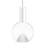 Globe Small 3" Clear Acrylic Single Pendant - White Socket