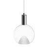 Globe Small 5" Clear Acrylic Single Pendant - Polished Chrome Socket