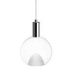 Globe Small 5" Clear Acrylic Single Pendant - Polished Chrome Socket