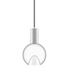 Globe Small 5" Clear Acrylic Single Pendant - White Socket