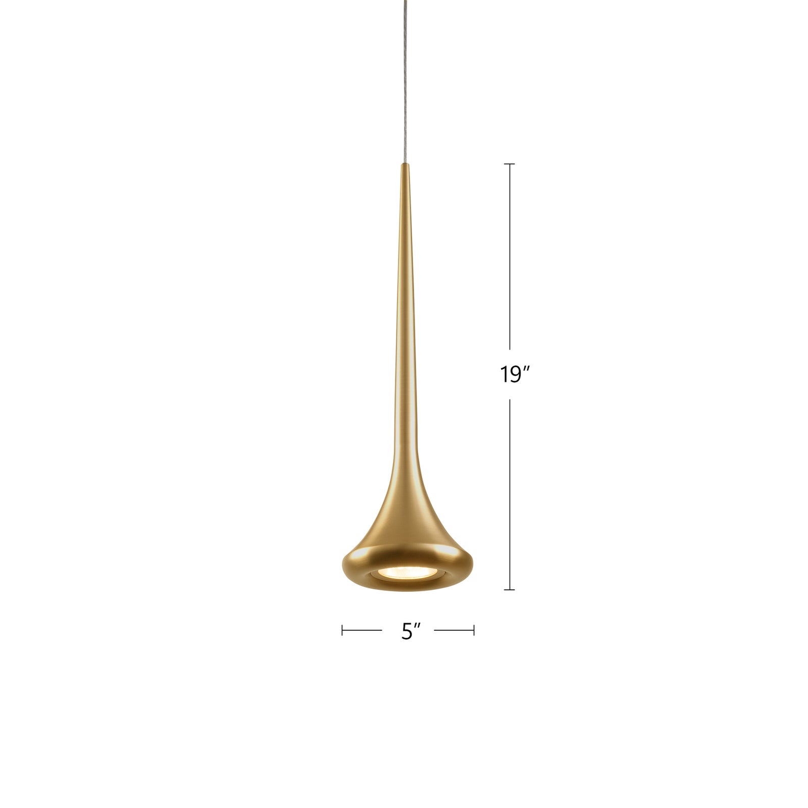 Bach 5-in Chrome LED Pendant