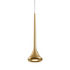 Bach 5-in Brushed Gold LED Pendant