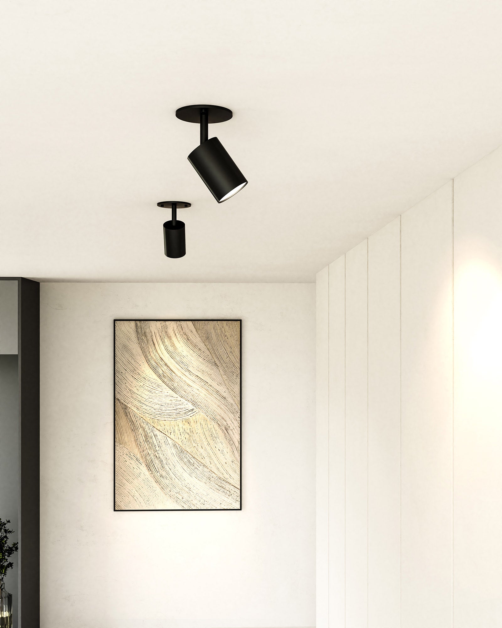 Barclay 3-in Black 1 Light Semi Flush Mount