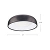 Beacon 20-in Black LED Flush Mount
