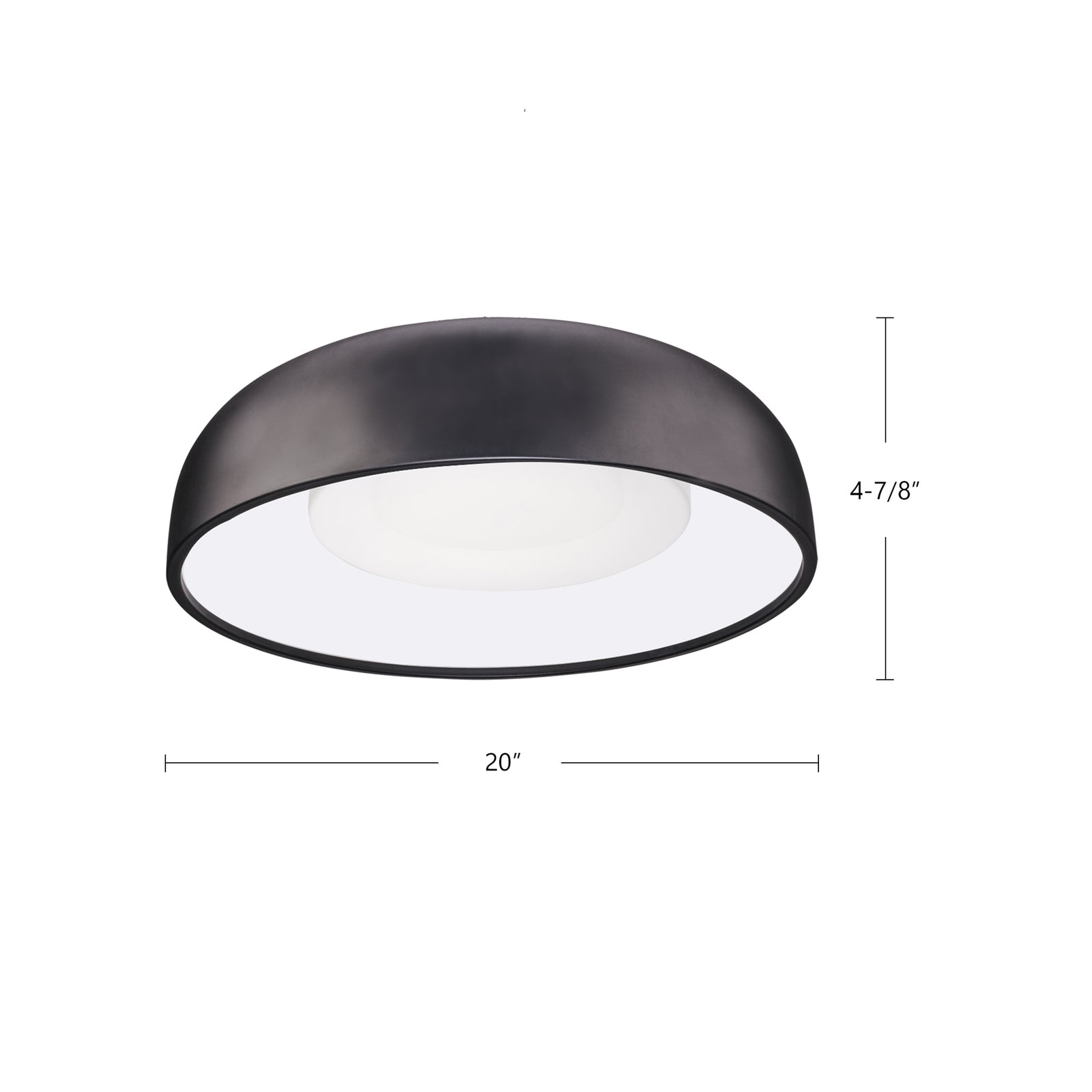 Beacon 20-in Black LED Flush Mount