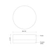 Bedford 6-in Black/Frosted LED Flush Mount