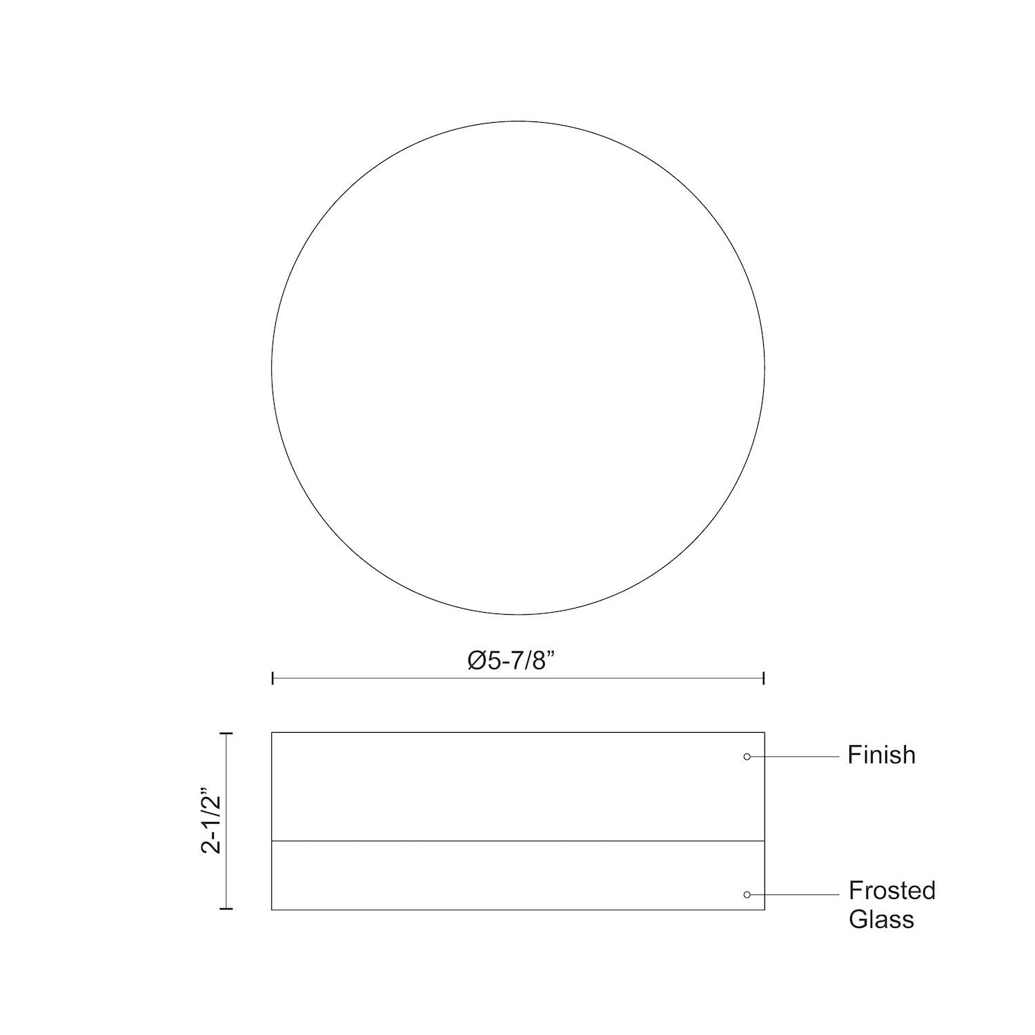 Bedford 6-in Black/Frosted LED Flush Mount