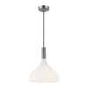 Belleview 12-in Brushed Nickel/Opal Glass 1 Light Pendant