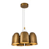 Bell 20-in Vintage Brass LED Chandelier