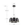 Bell 20-in Vintage Brass LED Chandelier