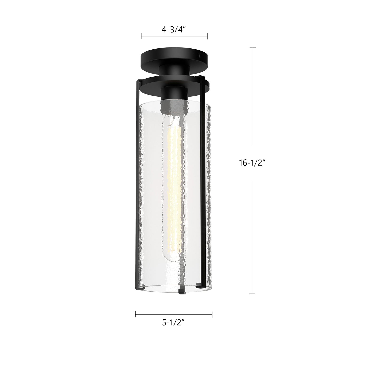 Belmont 5-in Aged Gold/Clear Water Glass 1 Light Flush Mount